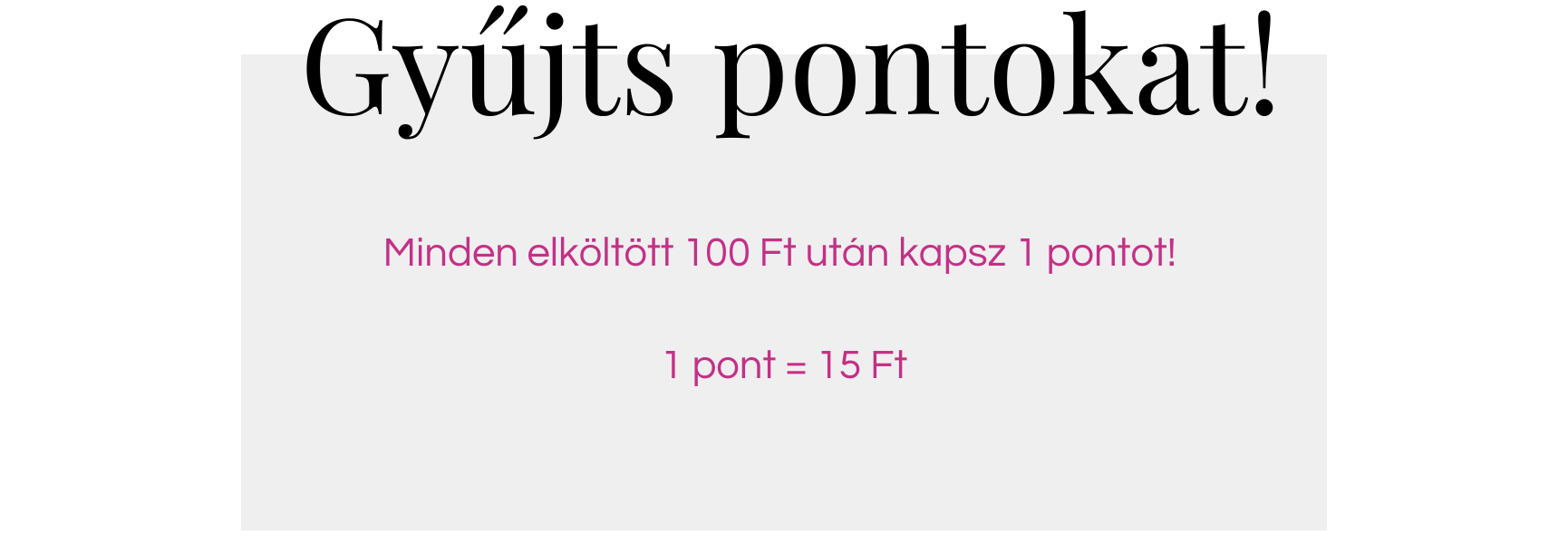 biointimo hűségpont